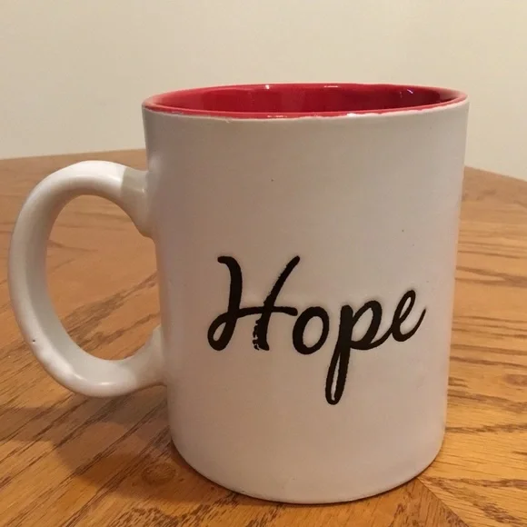 “Hope” Embossed Ceramic Christmas Mug - Picture 2 of 6